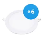 Confezione Multipack 6x Bright Choice Downlight LED UltraSlim 24W 1950lm 110D - 840 Bianco Freddo | 295mm - Ritaglio 280mm